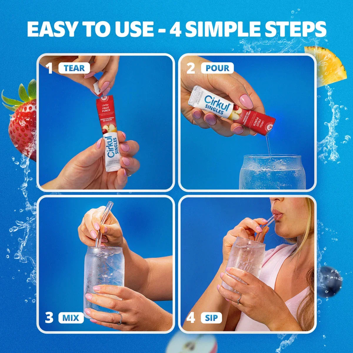 22oz. Plastic Bottle, LifeSip® Fruit Punch, & 18pk Singles H8